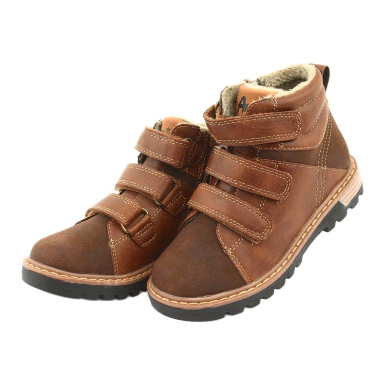 Botas Timberki com velcro American Club GC40 marrom castanho 3