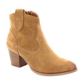 Botas de cowboy de camurça leve Anabelle 1466 castanho multicolorido amarelo 1