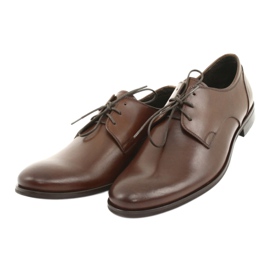 Sapatos formais de couro masculino pilpol 1609 marrom castanho 3