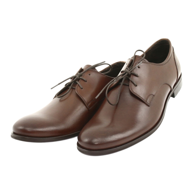 Sapatos formais de couro masculino pilpol 1609 marrom castanho 3