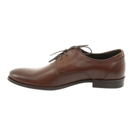 Sapatos formais de couro masculino pilpol 1609 marrom 2