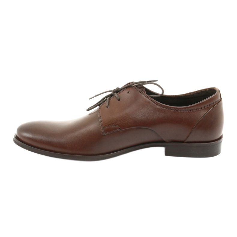 Sapatos formais de couro masculino pilpol 1609 marrom castanho 2