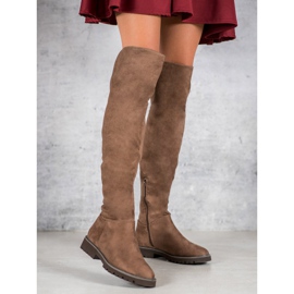 Kylie Botas de salto plano castanho 1