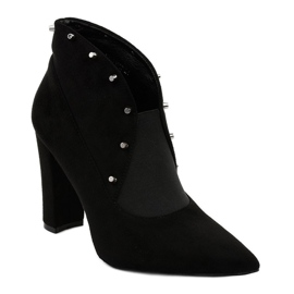 Botins pretos de cano curto com elástico N2AX1629 1