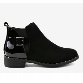 Botas femininas pretas de cano baixo com fivela HD-68 preto 2