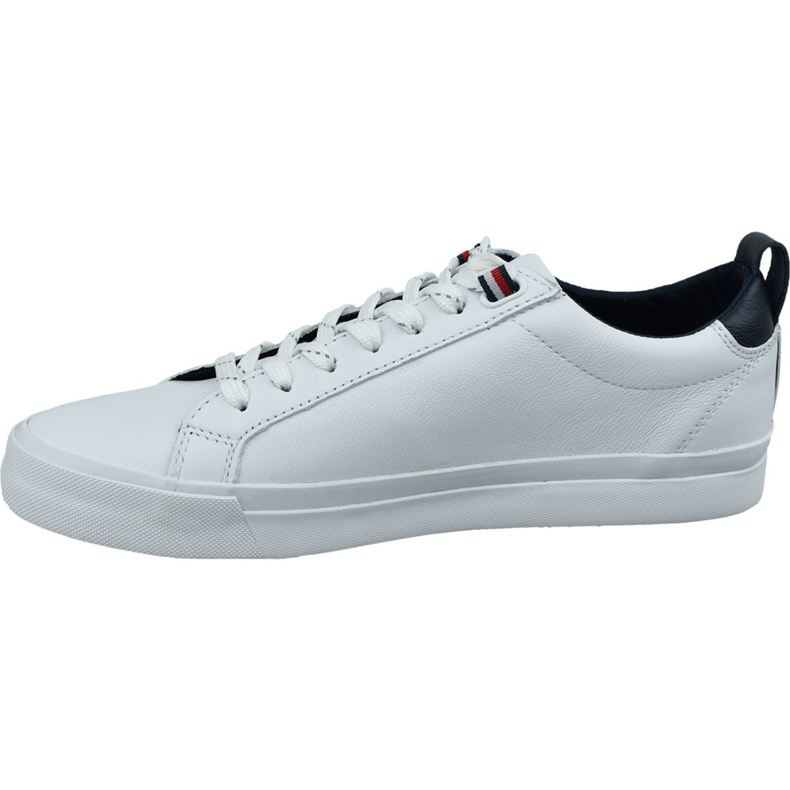Sapatilhas Tommy Hilfiger Bandeira Detalhe Couro Tênis M FM0FM02576-YBR branco 1