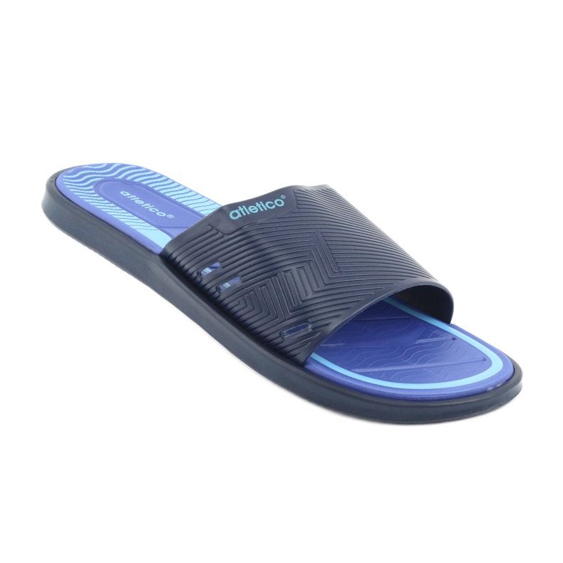 Chinelos masculinos de atletico azul marinho para a piscina azul-marinho 1