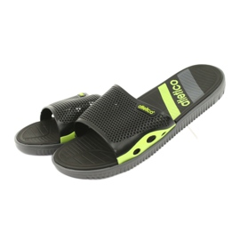 Atletico Chinelos masculinos negros para a piscina do Atlético preto verde 2