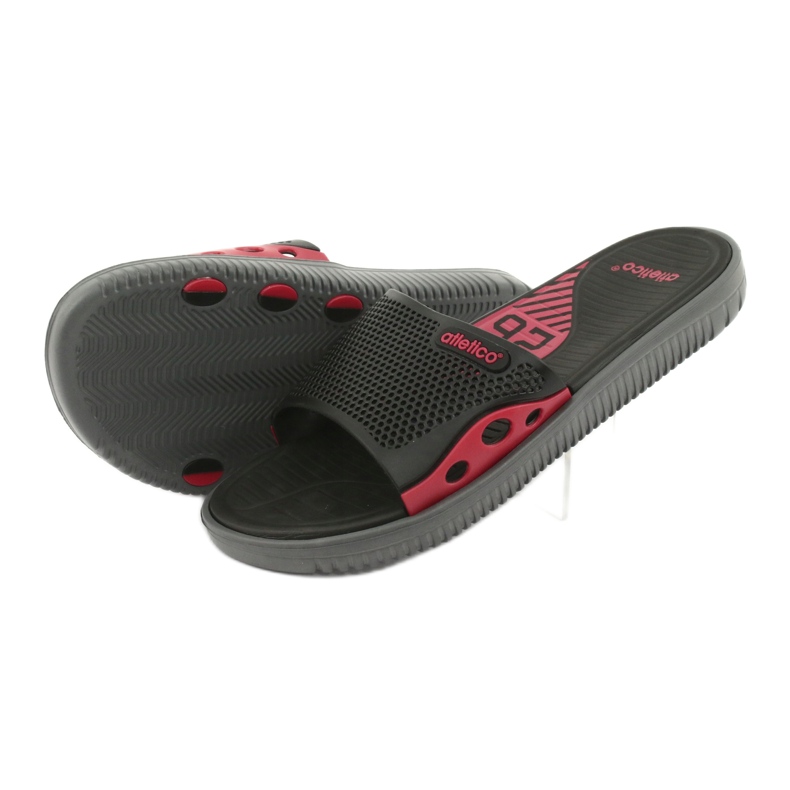 6168 Pantufas Atletico preto vermelho 4