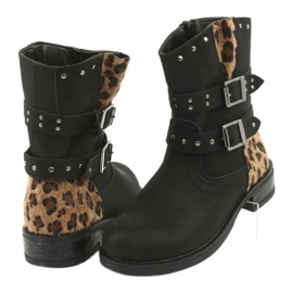 Botas de pantera do Black American Club castanho preto 4