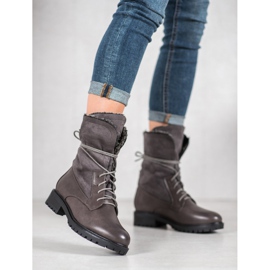 Seastar Botas com haste enrolada cinza 1