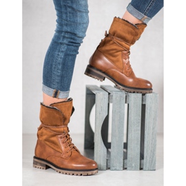Seastar Botas com haste enrolada castanho 1