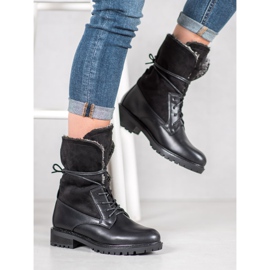 Seastar Botas com haste enrolada preto 1
