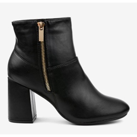 Botins pretos com zíper 7755N 2