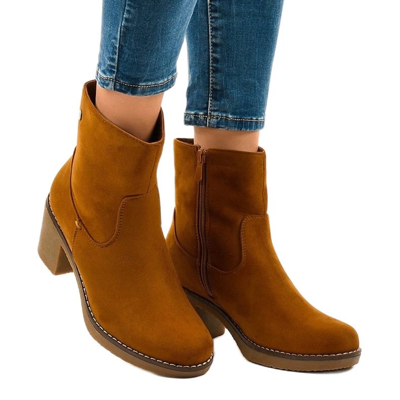 Salto alto de camurça marrom 8B852 castanho 1