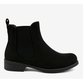 Botas femininas pretas de cano baixo com elástico 7390-PA preto 2
