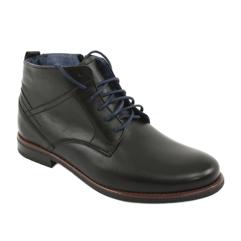 Botas de couro no zíper Nikopol 702 preto 1