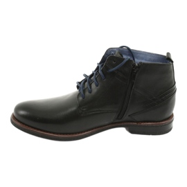 Botas de couro no zíper Nikopol 702 preto 2