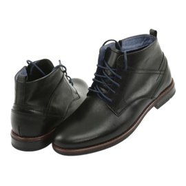 Botas de couro no zíper Nikopol 702 preto 4