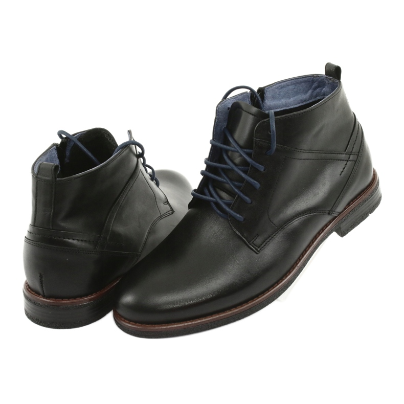 Botas de couro no zíper Nikopol 702 preto 4