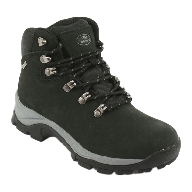 Sapatos de caminhada atados Black Atletico 57089 preto 1