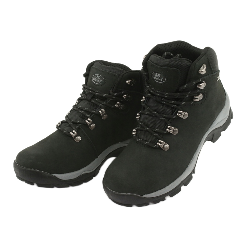 Sapatos de caminhada atados Black Atletico 57089 preto 3