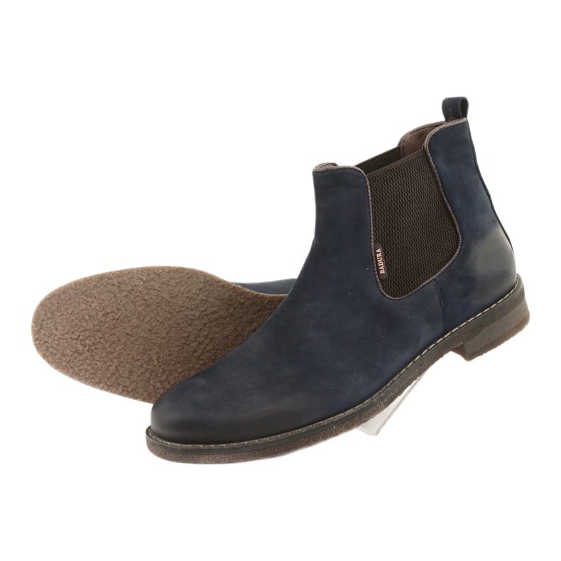Botas Chelsea botas Badura 4754 castanho azul marinho 5