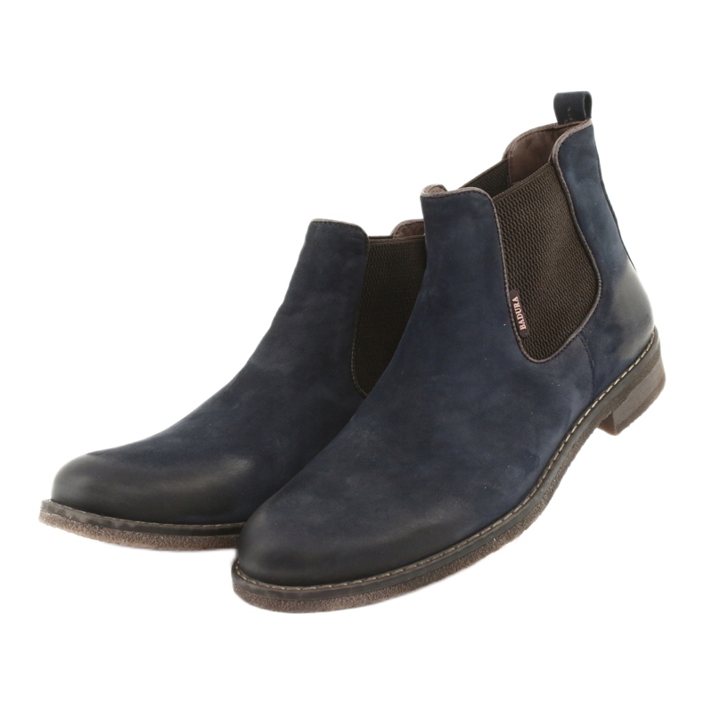 Botas Chelsea botas Badura 4754 castanho azul marinho 3
