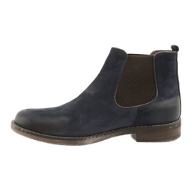 Botas Chelsea botas Badura 4754 castanho azul marinho 2