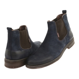 Botas Chelsea botas Badura 4754 marrom azul-marinho 4