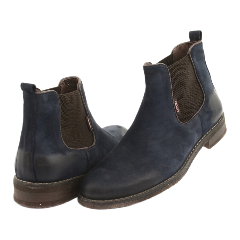 Botas Chelsea botas Badura 4754 marrom azul-marinho 4