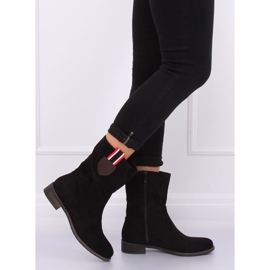 Botas pretas rasas femininas pretas 99-110 pretas preto 2