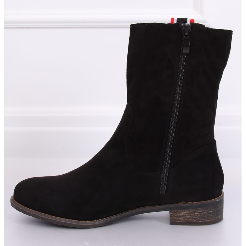 Botas pretas rasas femininas pretas 99-110 pretas preto 1