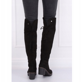 Botas acima do joelho com sola de borracha preta 8B938 preta preto 1