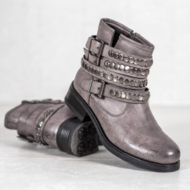 Forever Folie Botas femininas cinza 2