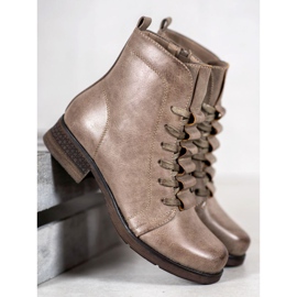 Forever Folie Botas de amarrar bege 1 Forever Folie Botas de amarrar bege 1