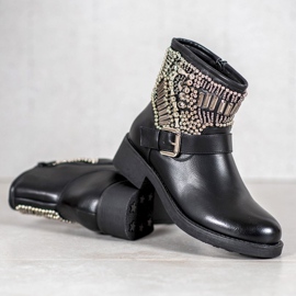 Bestelle Botas com Cristais preto 1 Bestelle Botas com Cristais preto 1