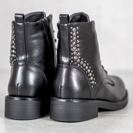 SHELOVET Botas com strass preto 1