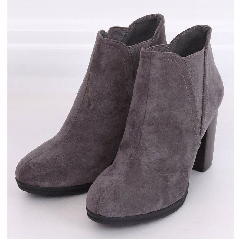Botas de salto alto cinza H9261 Gris 1