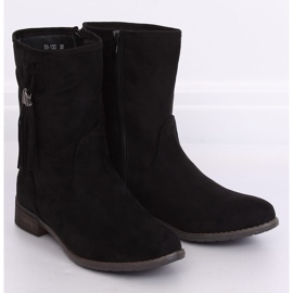 Botas pretas rasas femininas pretas 99-133 pretas preto 2