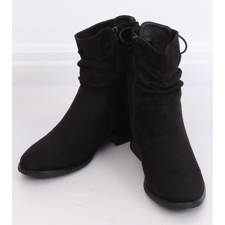 Botas rasas femininas negras B-09 pretas preto 1