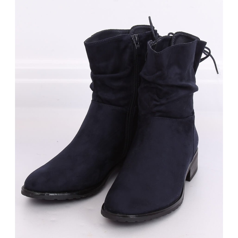 Botas rasas femininas azul marinho B-09 Azul 2