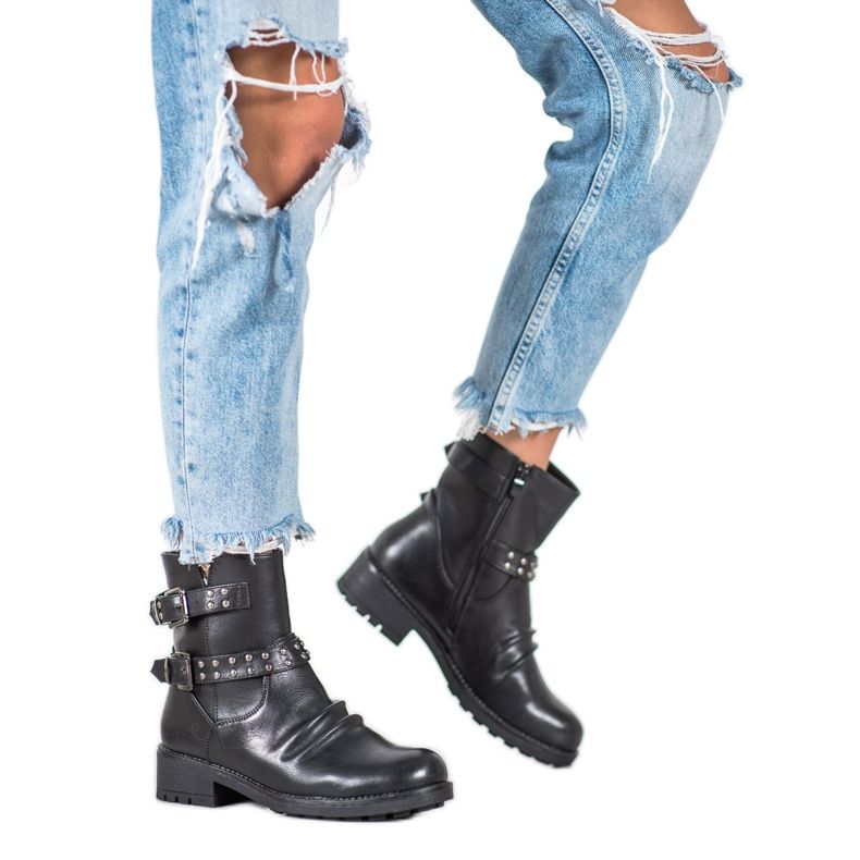 J. Star Botas de rock elegantes preto 2