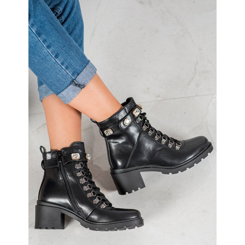 Seastar Botas elegantes de amarrar preto 2