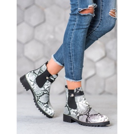 Seastar Snake Print Chelsea Boots branco multicolorido 2
