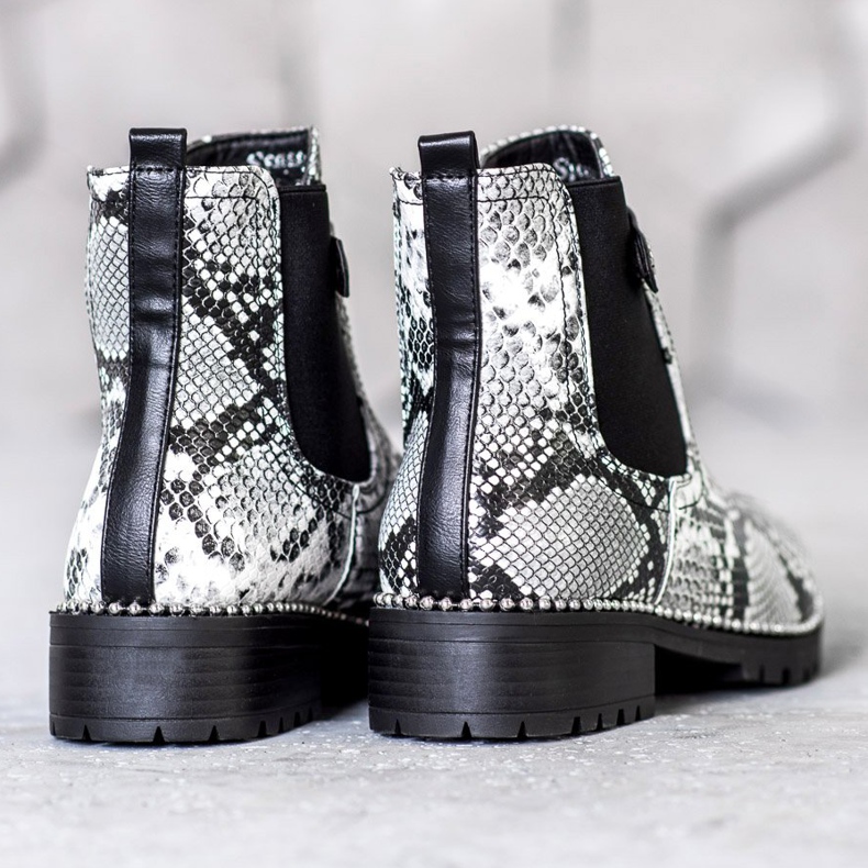 Seastar Snake Print Chelsea Boots branco multicolorido 1 Seastar Snake Print Chelsea Boots branco multicolorido 1