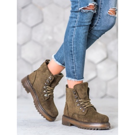 SHELOVET Caçadores de cadarços marrom multicolorido verde 2