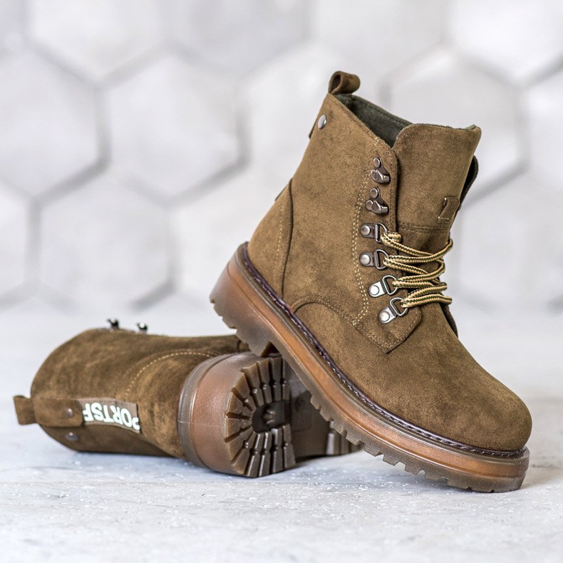 SHELOVET Caçadores de cadarços marrom multicolorido verde 1