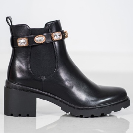 Seastar Botas com Cristais preto amarelo 2