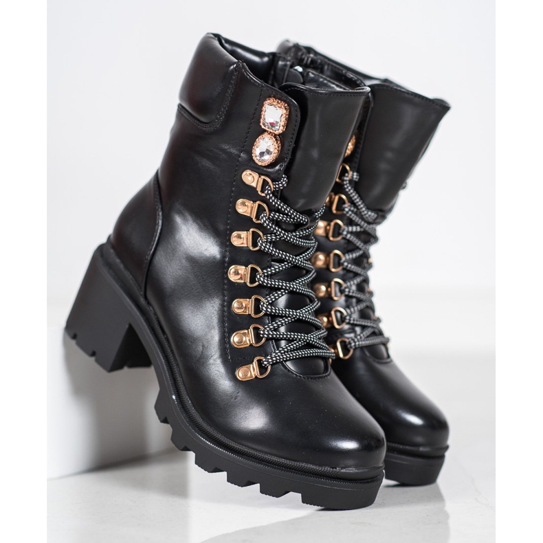 Seastar Botas de atar para o tornozelo preto 2 Seastar Botas de atar para o tornozelo preto 2